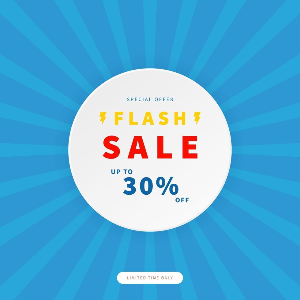 Flash Sale Promotion Banner. trendige Design-Vorlage für Werbung, Social Media, Business, Mode-Anzeigen usw. Vektor-Illustration. vektor