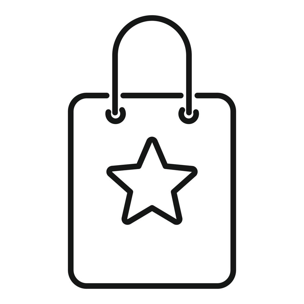 Marke Geschäft Tasche Symbol Gliederung Vektor. Sozial Medien vektor