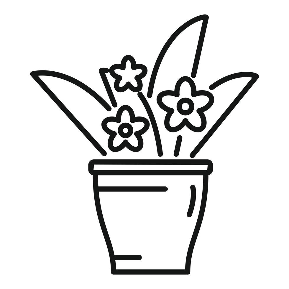 Blatt Zimmerpflanze Symbol Gliederung Vektor. Natur Garten vektor