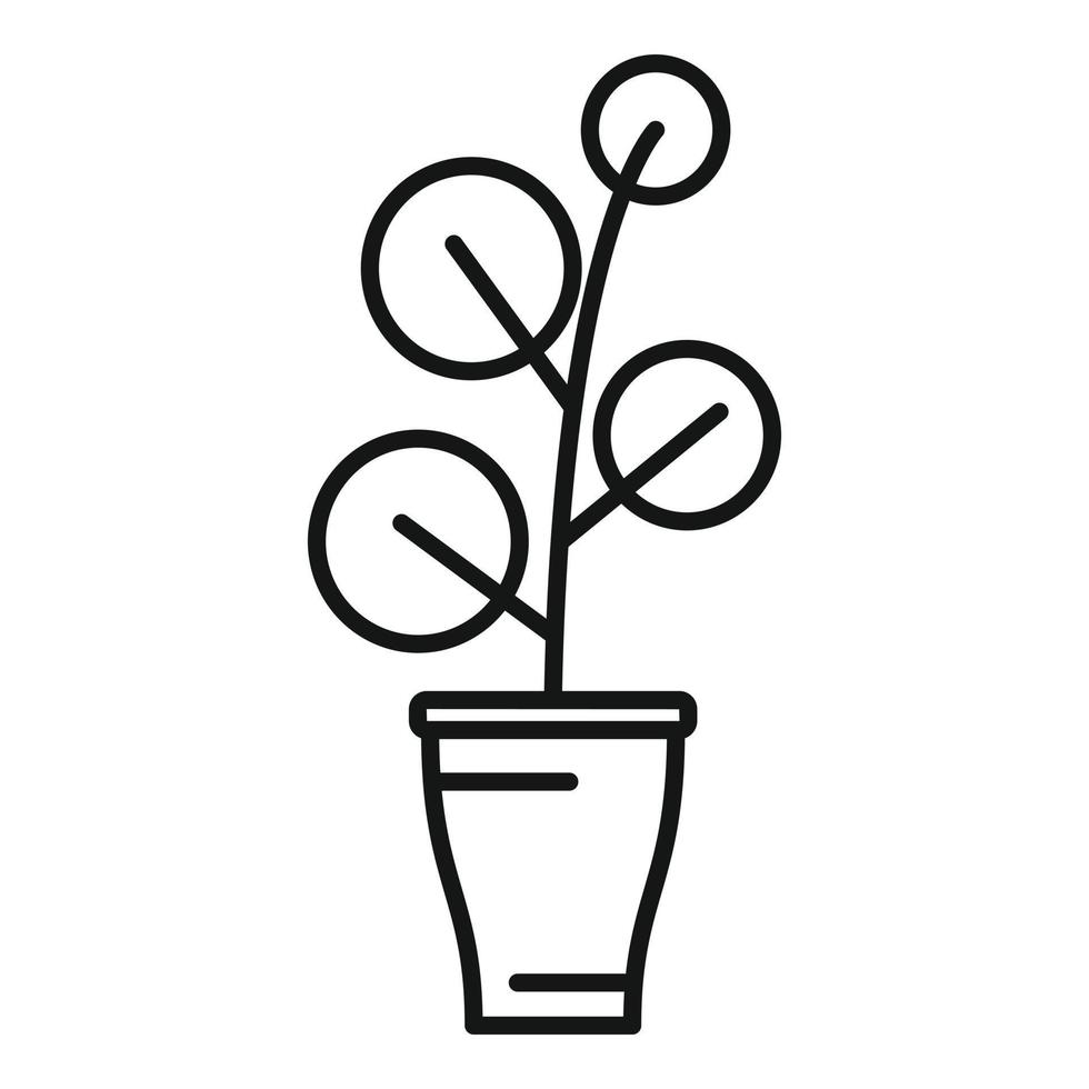 Sommer- Pflanze Symbol Gliederung Vektor. Natur Haus vektor