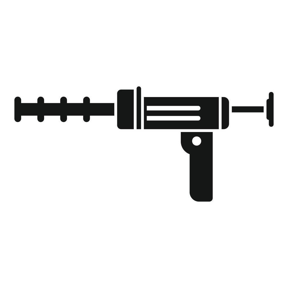 Gewehr Pistole Symbol einfach Vektor. Silikon Tube vektor