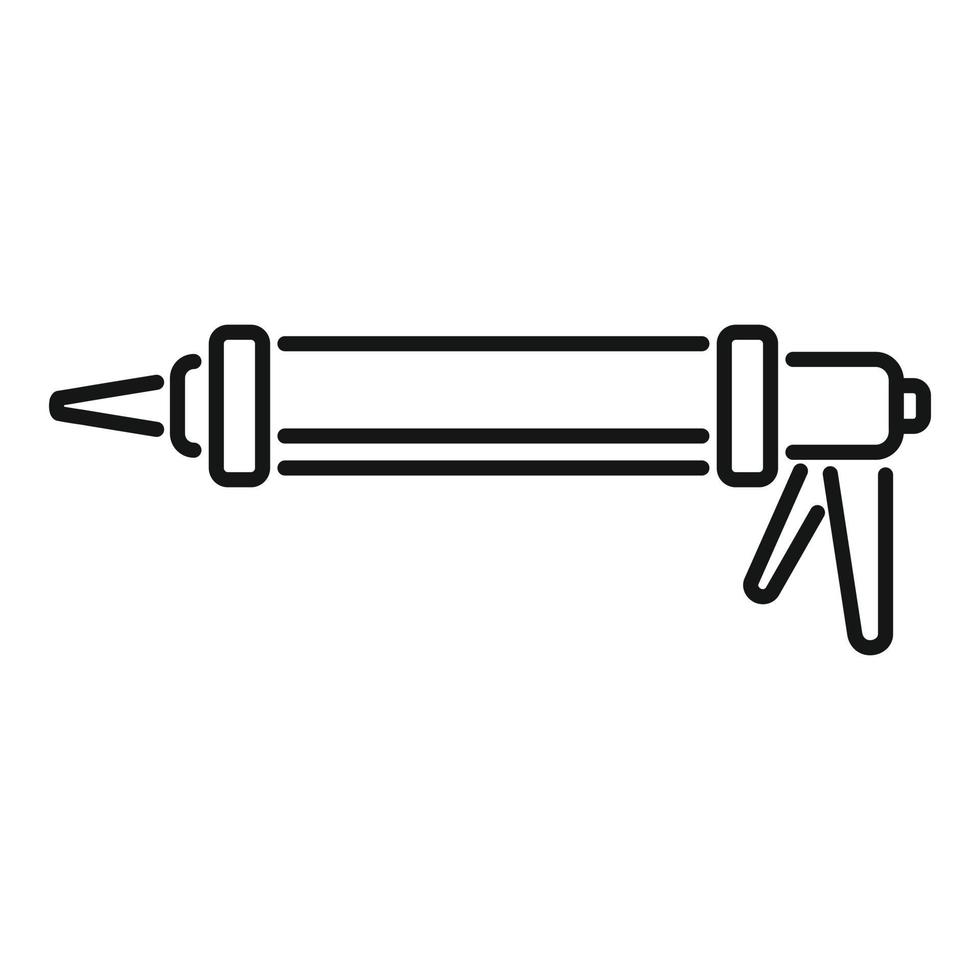 Silizium Pistole Symbol Gliederung Vektor. Dichtmittel Silikon vektor