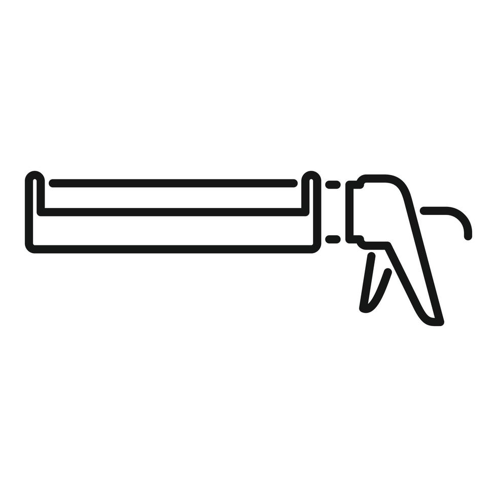 Applikator Gewehr Symbol Gliederung Vektor. abdichten Klebstoff vektor