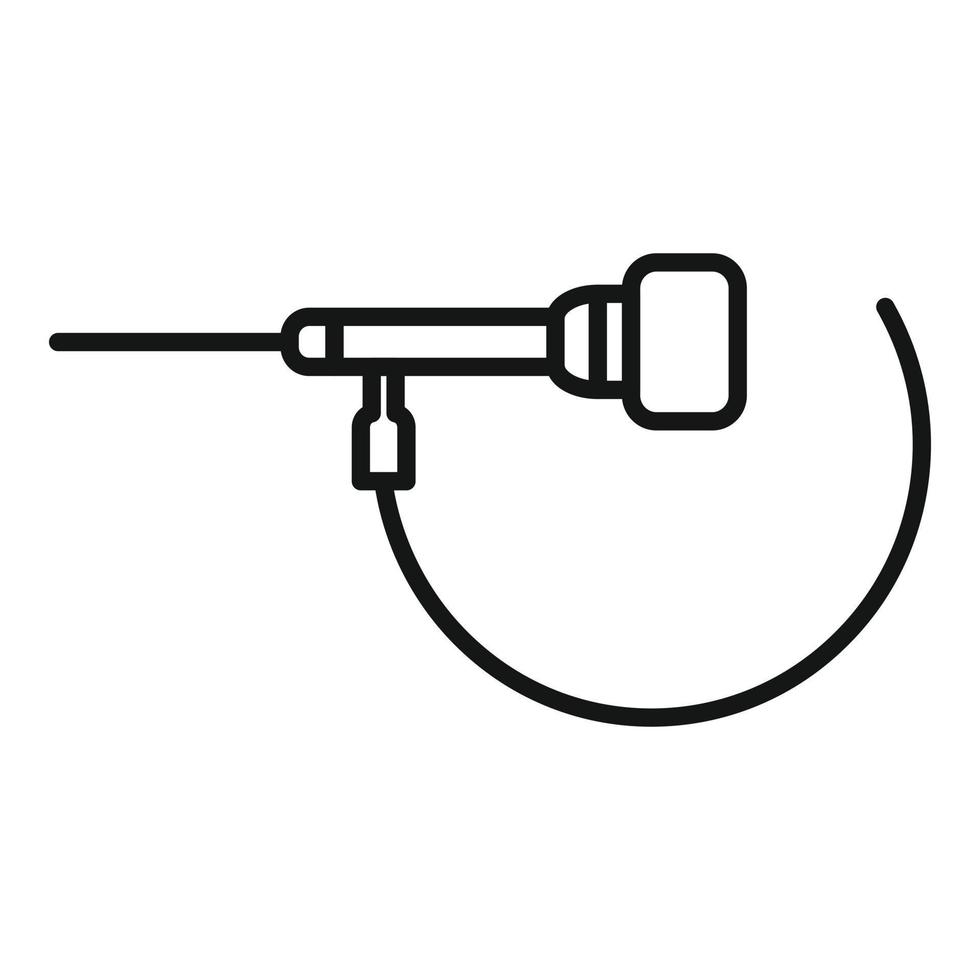 endoskop ikon översikt vektor. medicinsk kamera vektor