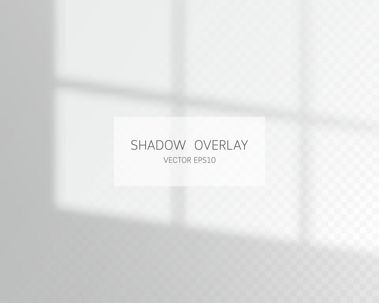 Schattenüberlagerungseffekt. natürliche Schatten vom Fenster isoliert vektor