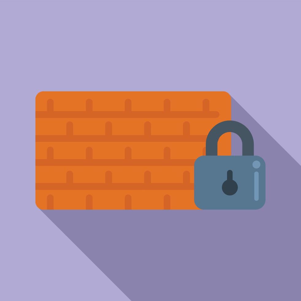 vägg Lösenord skydd ikon platt vektor. personlig mobil vektor