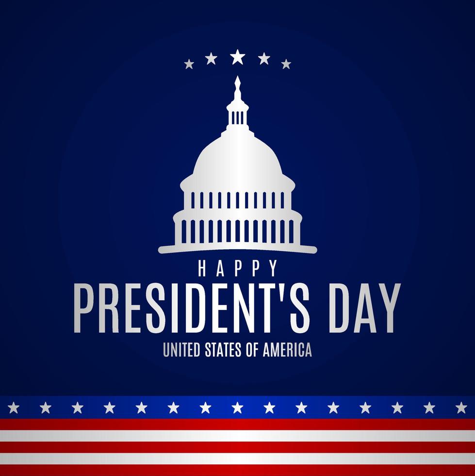 glücklich des Präsidenten Tag USA Beschriftung Vorlage. Vektor Illustration. geeignet zum Poster, Banner, Hintergrund und Gruß Karte.