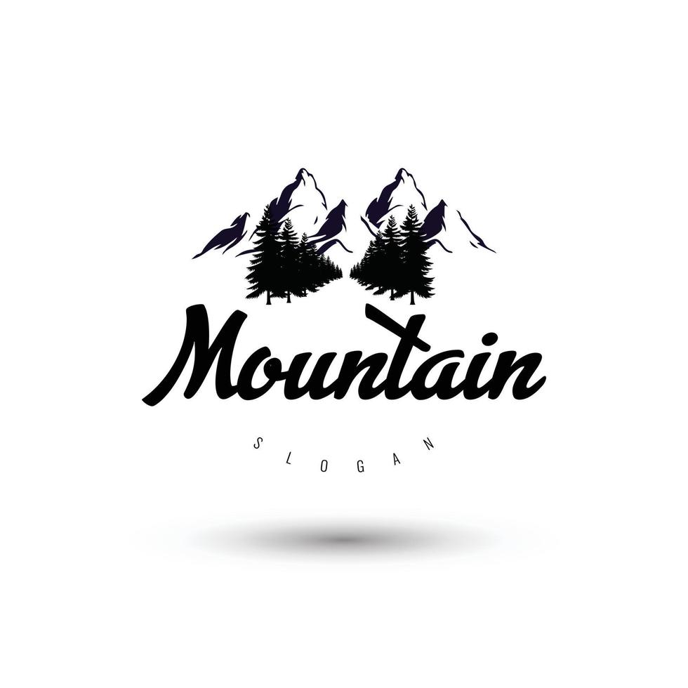 Berg Logo, Berg Logo Bilder, einstellen von Wildnis und Natur Erkundung vektor