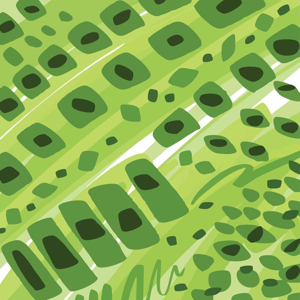 grön biologi blad celler inspirerad form abstrakt bakgrund vektor tapet isolerat på fyrkant mall. enkel och platt vetenskap bakgrund för social media posta, affisch, broschyr papper grafik, scarf.