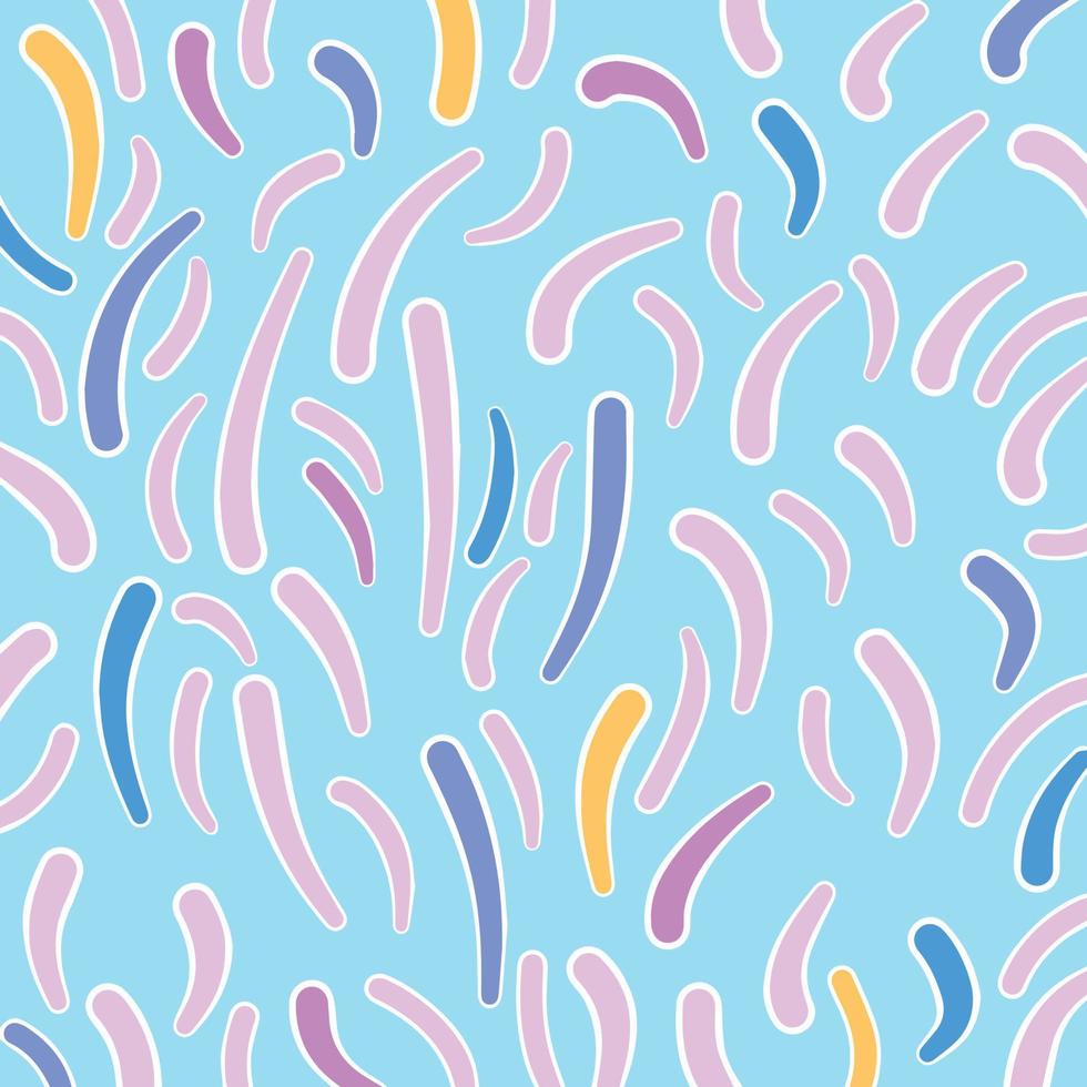 Licht Blau cyan Hintergrund mit süß abstrakt Linie Element Dekoration Muster isoliert auf Platz Vorlage zum Sozial Medien Vorlage, Poster und Textil- Schal drucken, Verpackung Papier, Gruß Karten. vektor