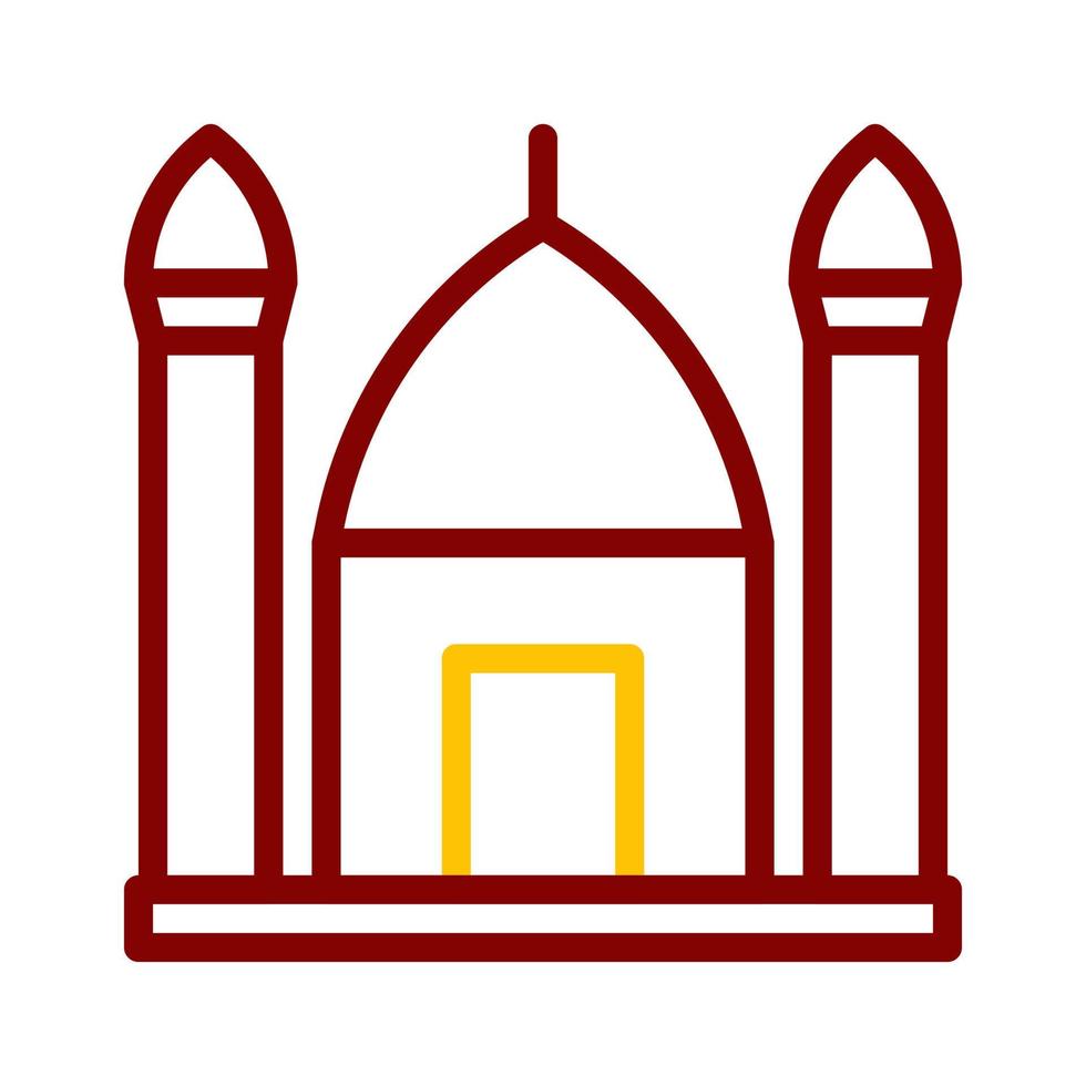Moschee Symbol duocolor rot Stil Ramadan Illustration Vektor Element und Symbol perfekt.