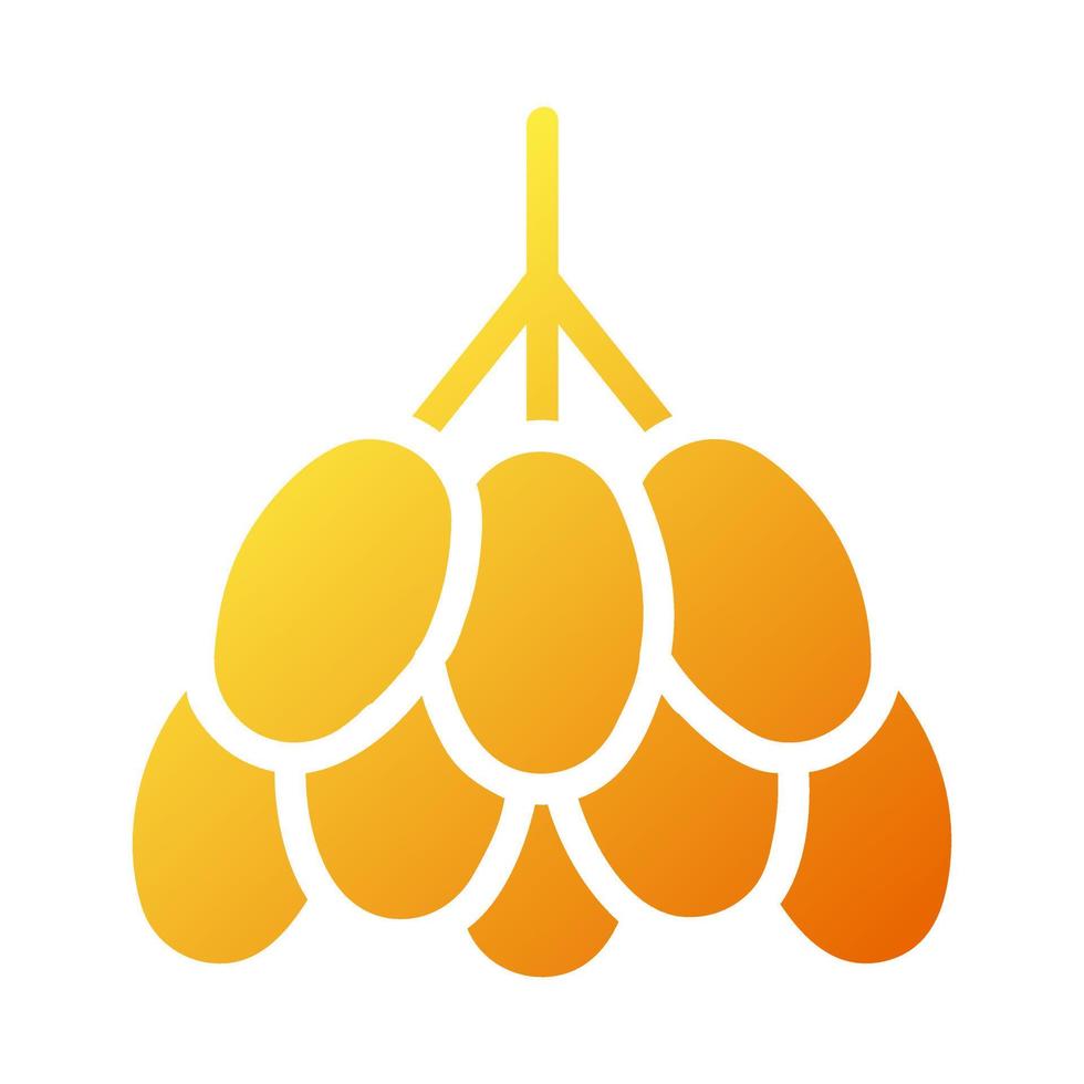 kurma handflatan ikon fast lutning gul stil ramadan illustration vektor element och symbol perfekt.