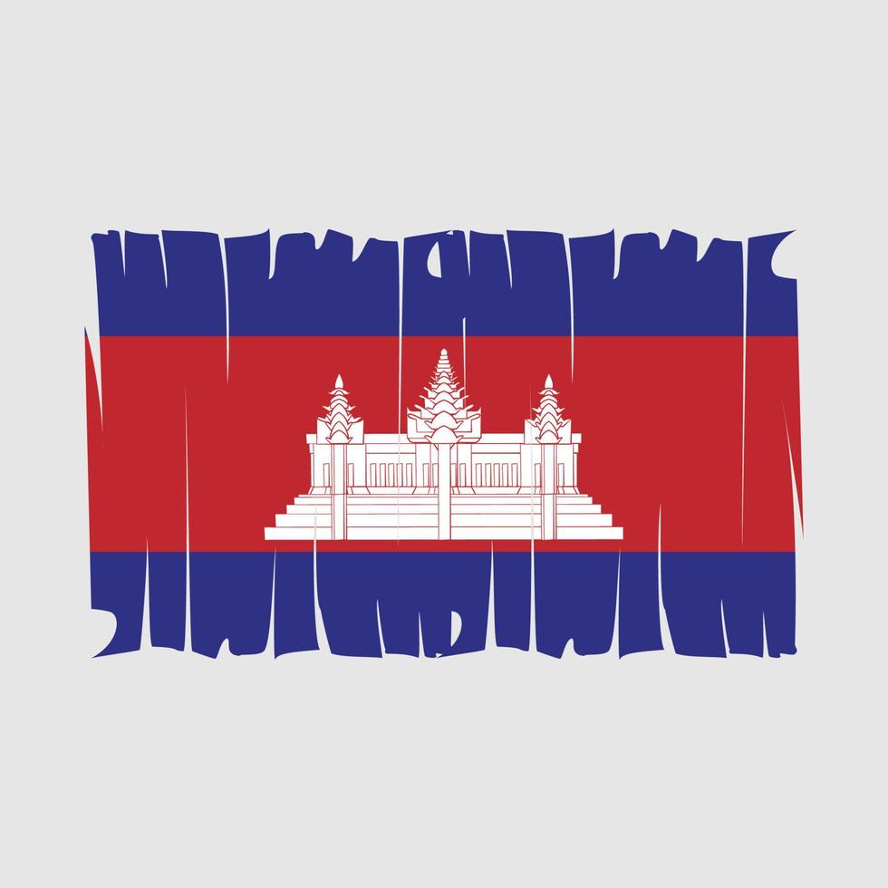 Kambodscha Flaggenvektor vektor