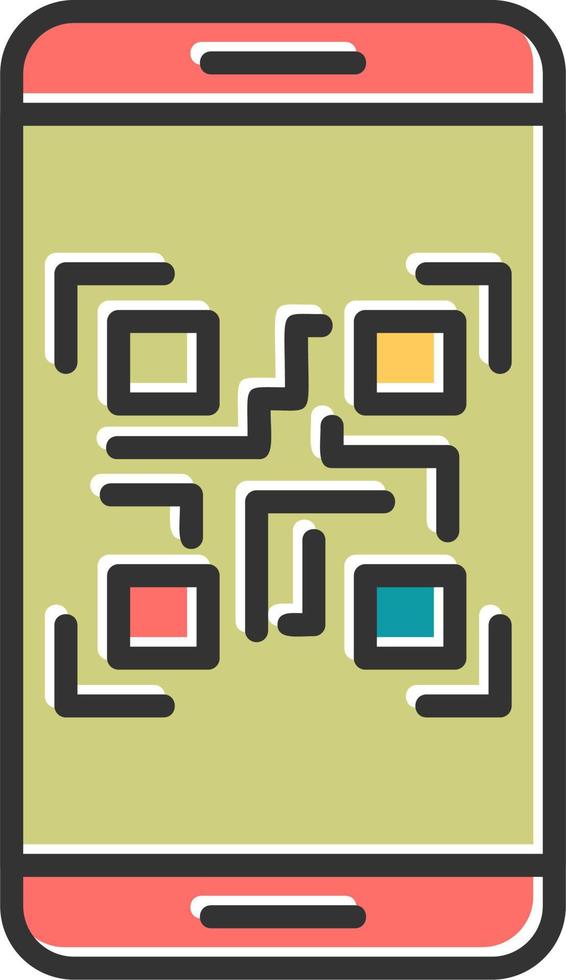 Smartphone qr Code Vektor Symbol