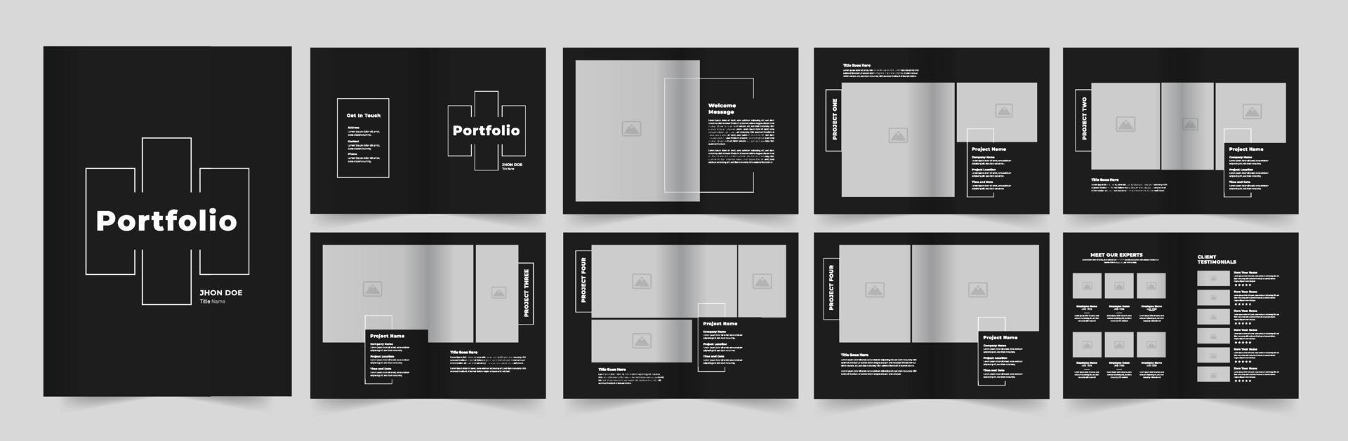 Portfolio Design die Architektur Portfolio Innere Portfolio Design vektor