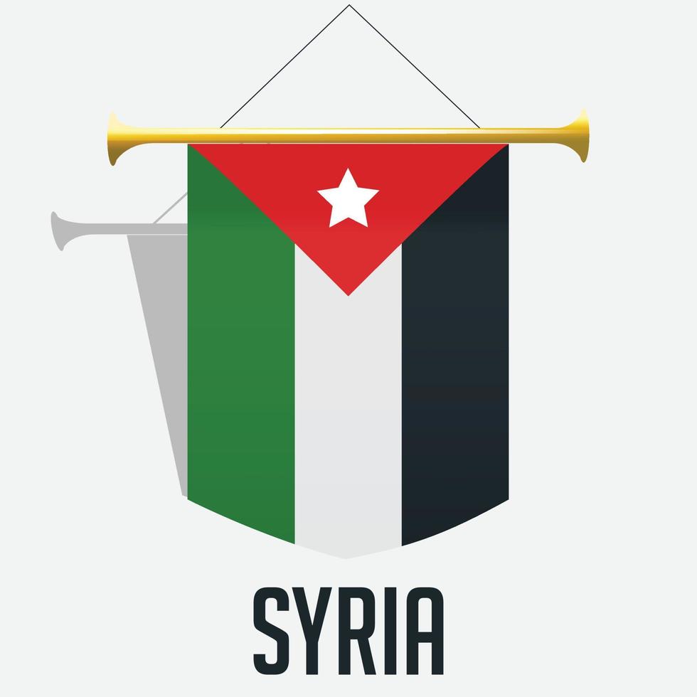 vektor syrien flagga ikon