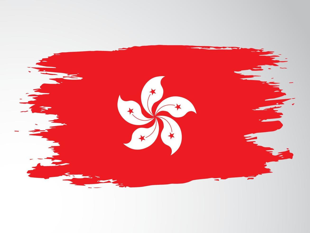 Vektor Flagge von Hong kong gezeichnet mit ein Bürste