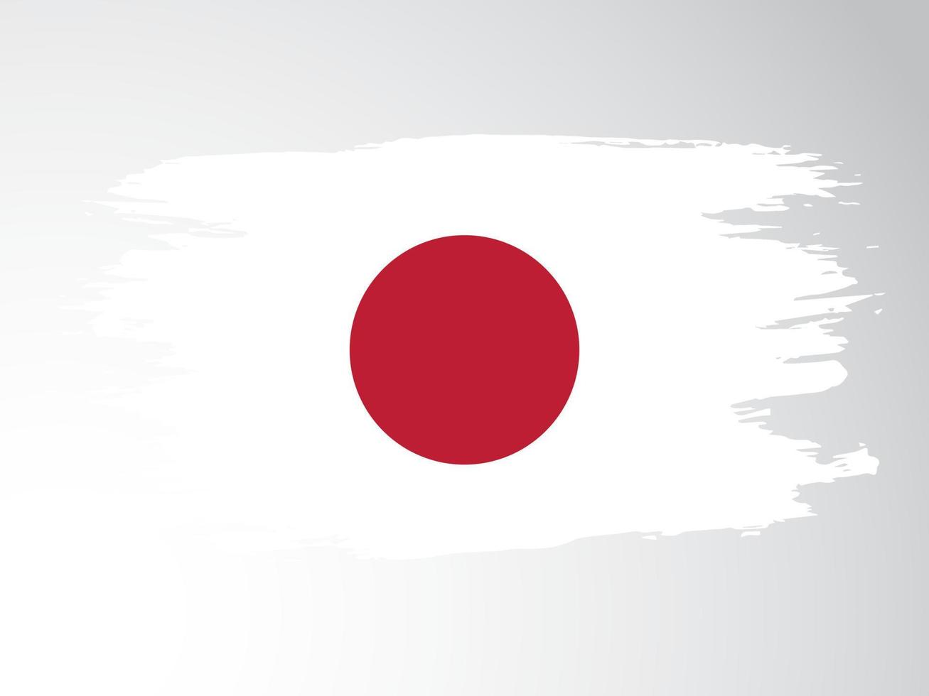 Vektor Flagge von Japan gezeichnet mit ein Bürste