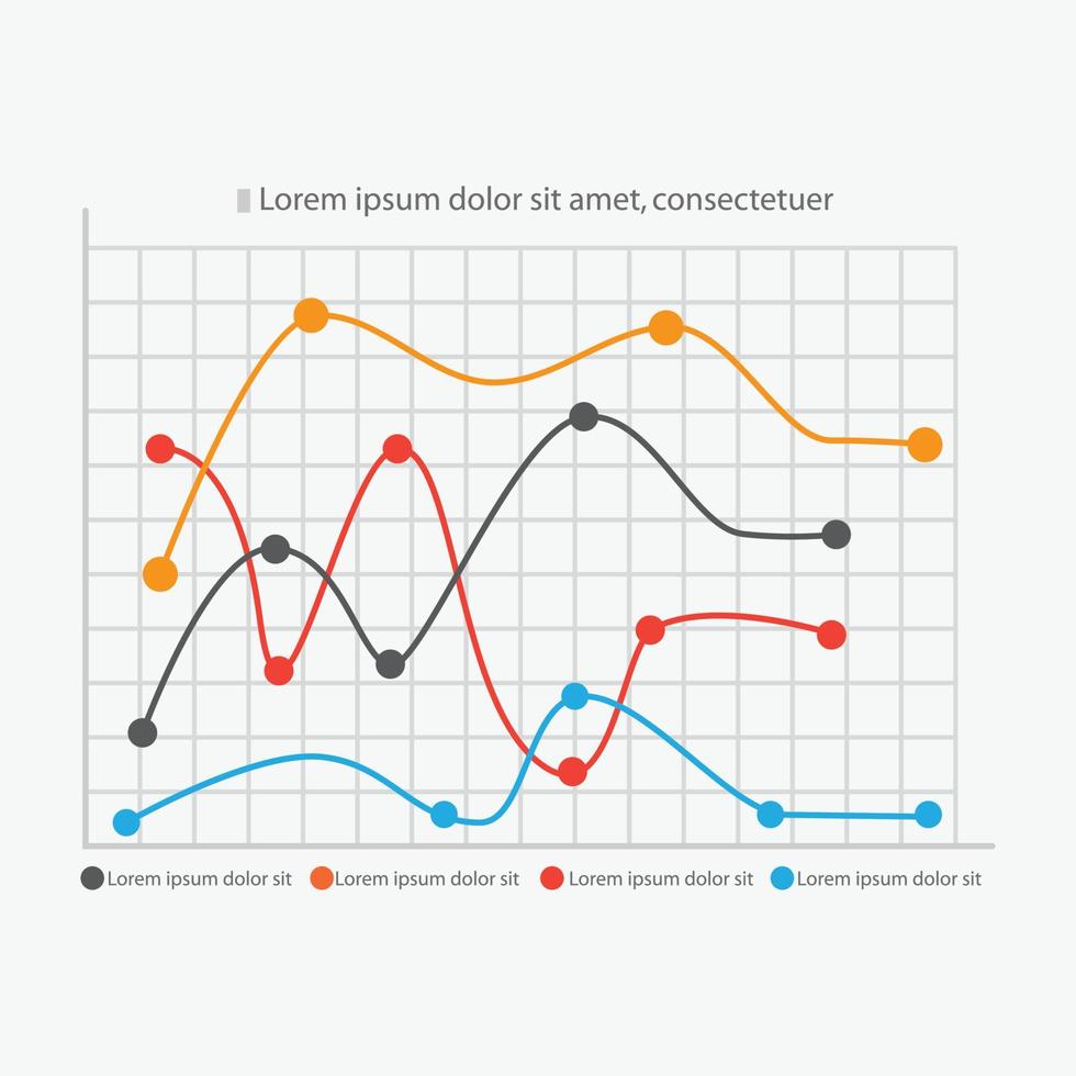 Diagramm Infografik Elemente Geschäft Illustration Vektor Konzept