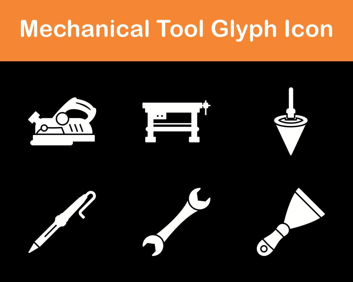 mekanisk verktyg vektor ikon uppsättning