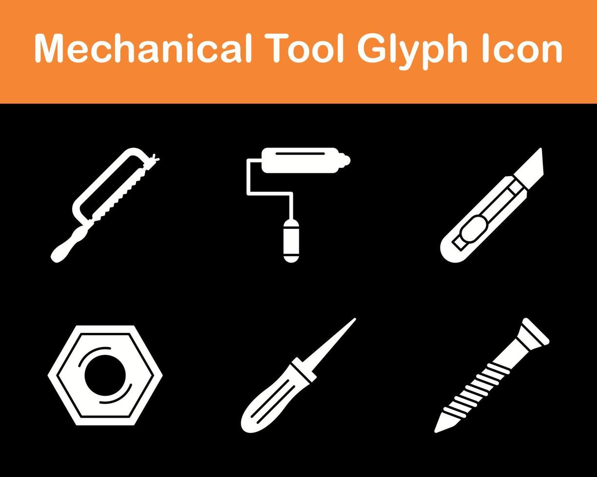 mekanisk verktyg vektor ikon uppsättning