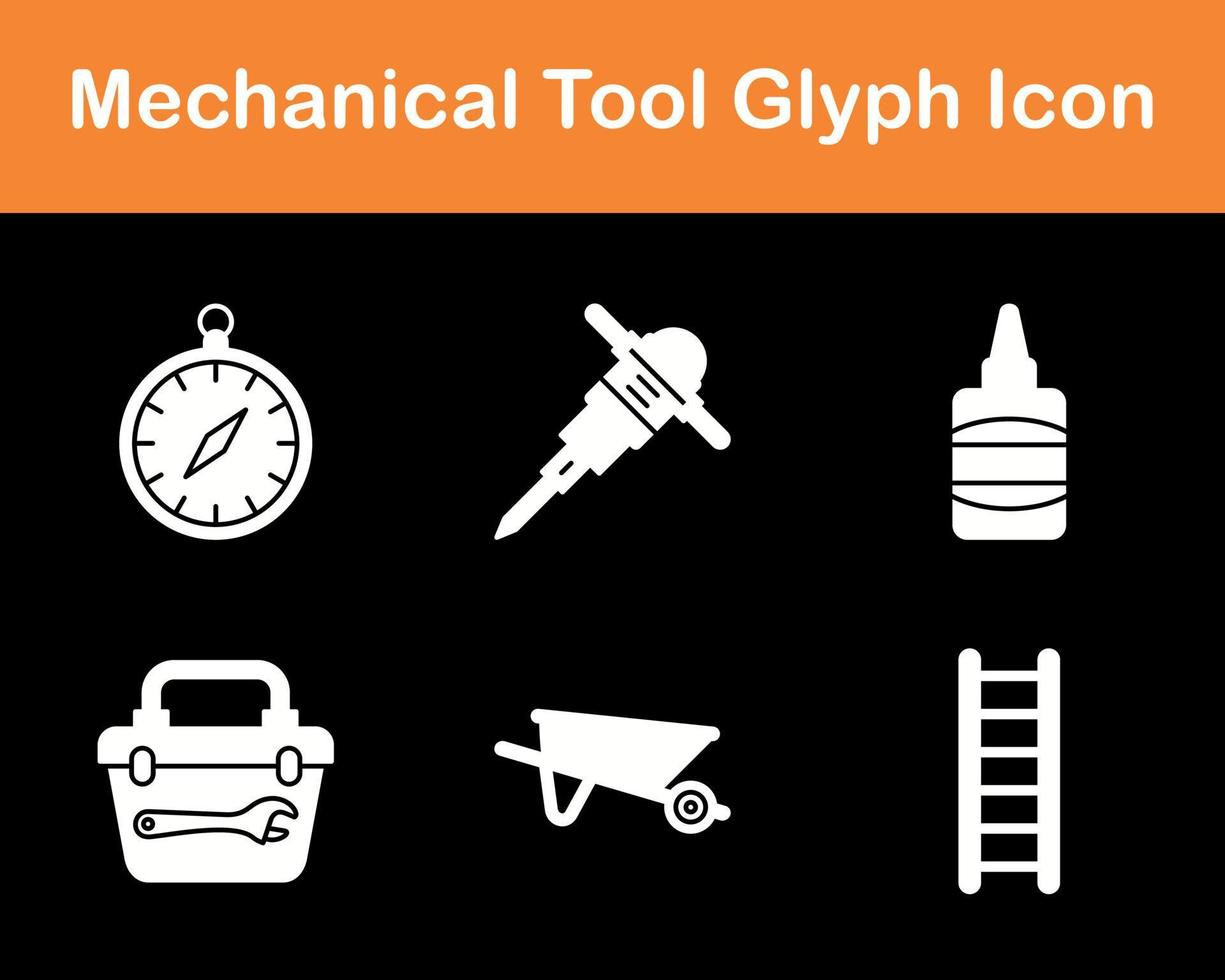 mekanisk verktyg vektor ikon uppsättning