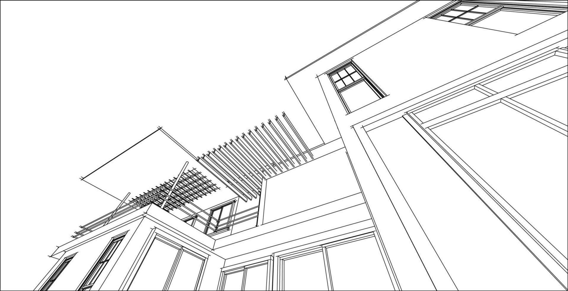 abstrakt arkitektur båge 3d illustration vektor