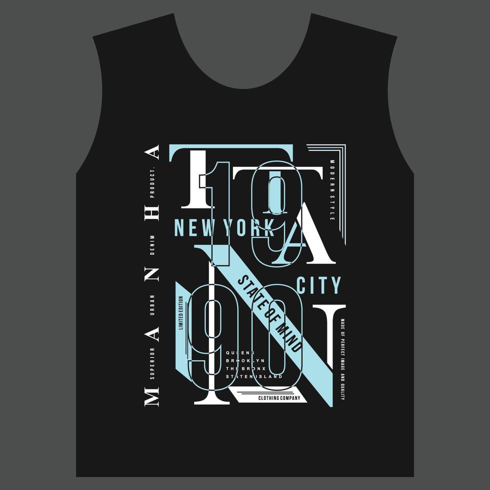 manhattan ny york stad, grafisk typografi vektor, t skjorta design, illustration, Bra för tillfällig stil vektor