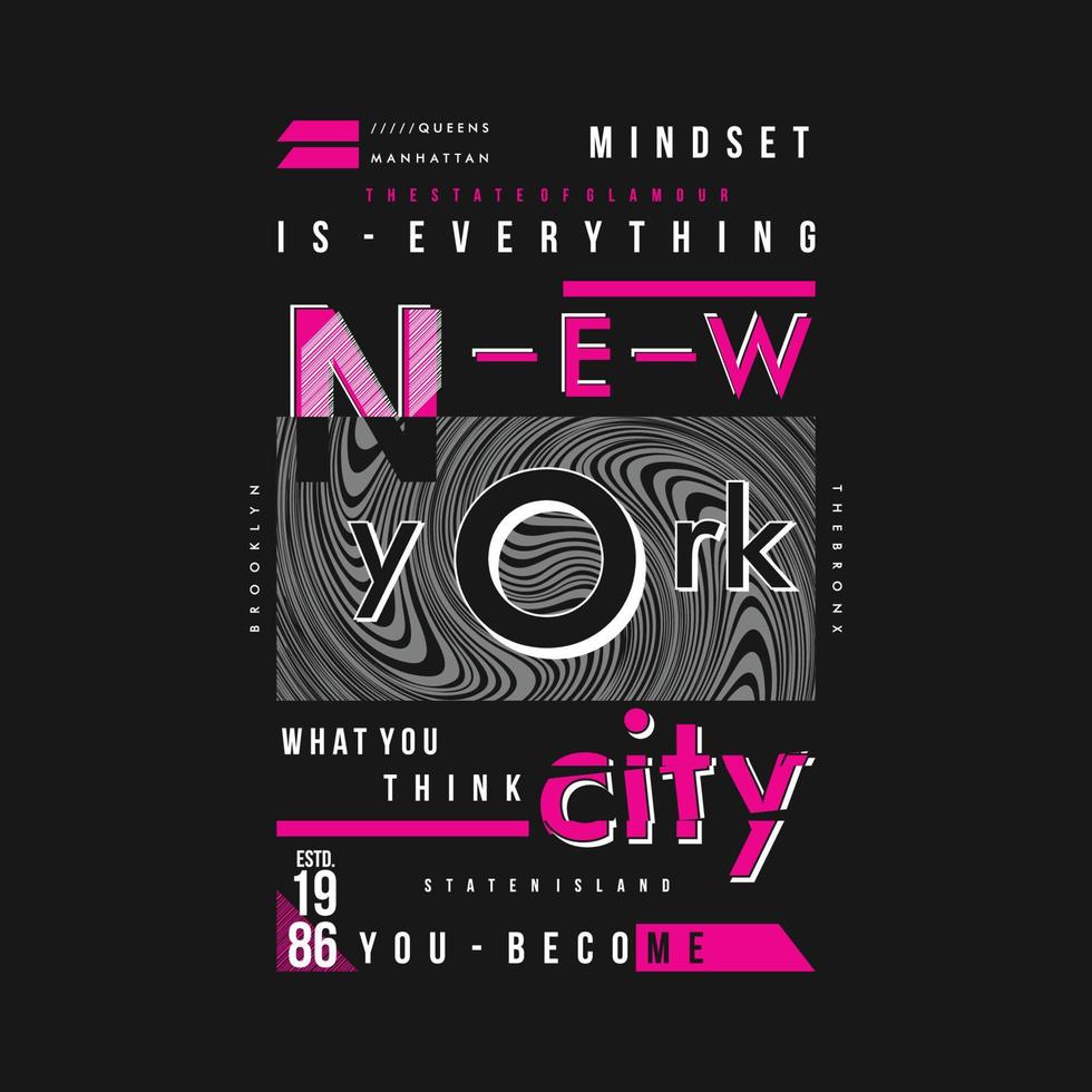 Neu York Stadt Grafik Typografie Vektor drucken