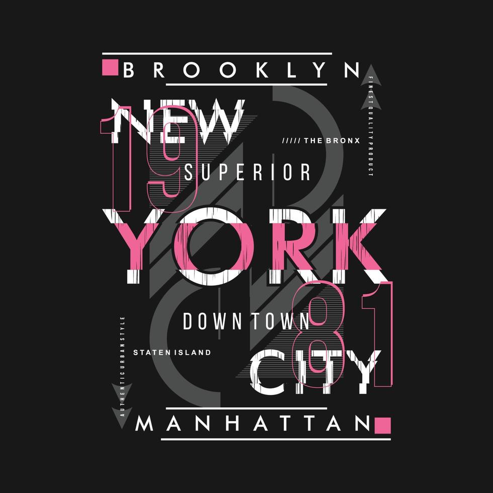 Brooklyn Neu York abstrakt Text Rahmen Grafik vektor