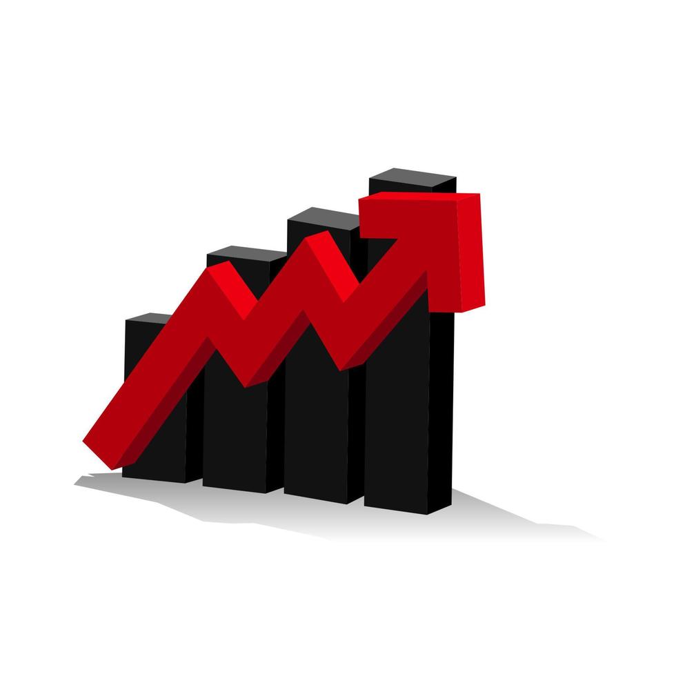 kostenlos Vektor 3d Diagramm Symbol, 3d Geschäft Element, erhöhen, ansteigen Diagramm Symbol