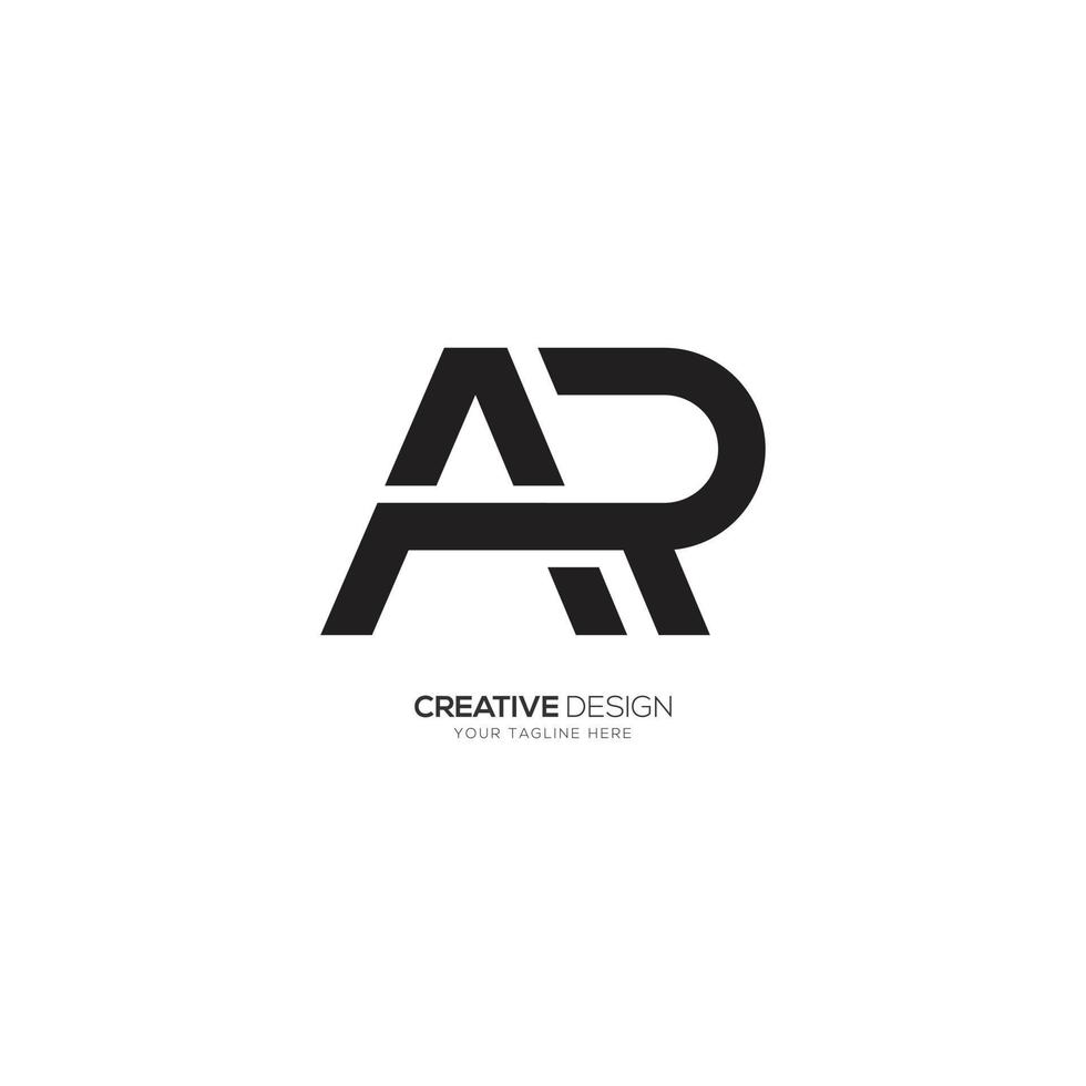 brev en r kreativ form monogram logotyp vektor