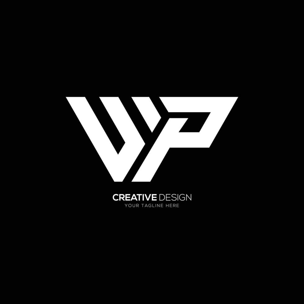p w kreativ Brief Monogramm Logo Design vektor