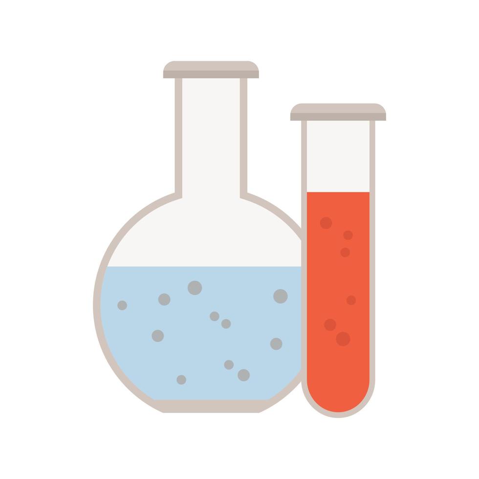 laboratorium Utrustning. realistisk 3d glas rör, flaska, bägare och Övrig kemisk och medicin labb mätning Utrustning. vektor illustration testning utrustning uppsättning för vetenskap experiment eller mätning