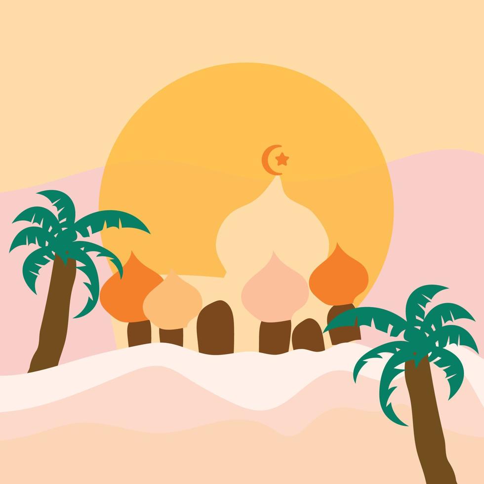 islamic abstrakt tecknad serie bakgrund vektor illustration