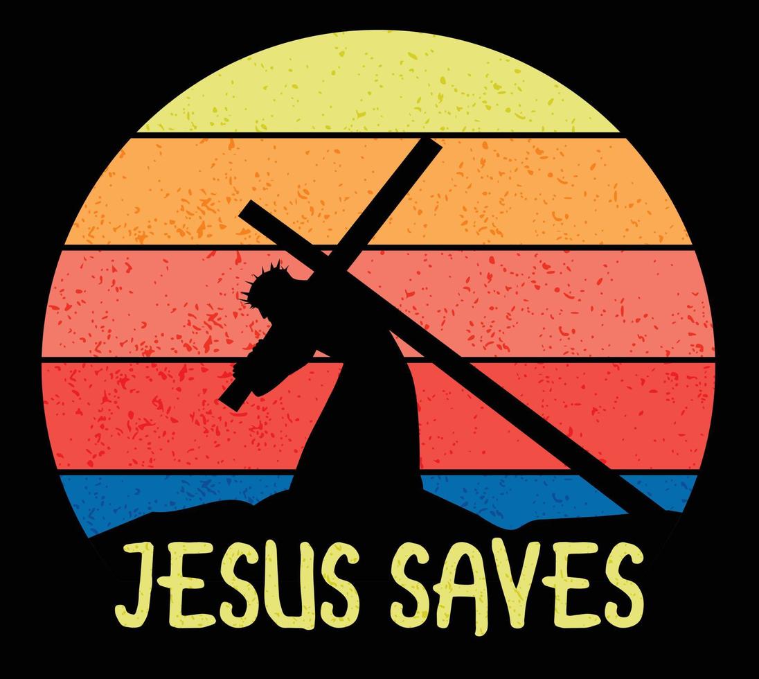 Jesus spart Grunge Christian Hintergrund mit Jahrgang Sonnenuntergang vektor