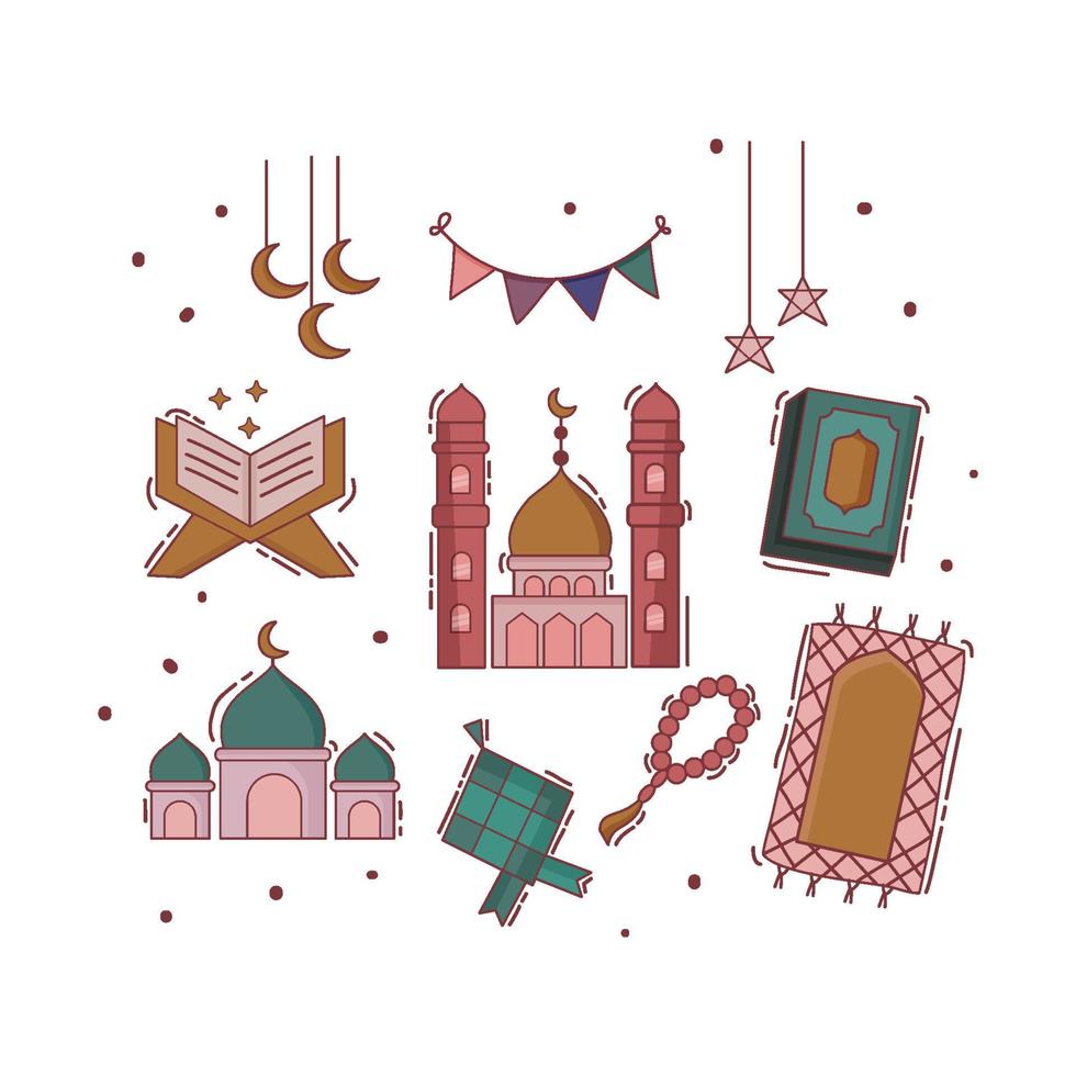 Muslim Anbetung Ornament Vektor Illustration