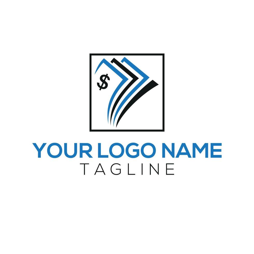 finanziell Dollar Symbol Logo Design mit Vektor Format.