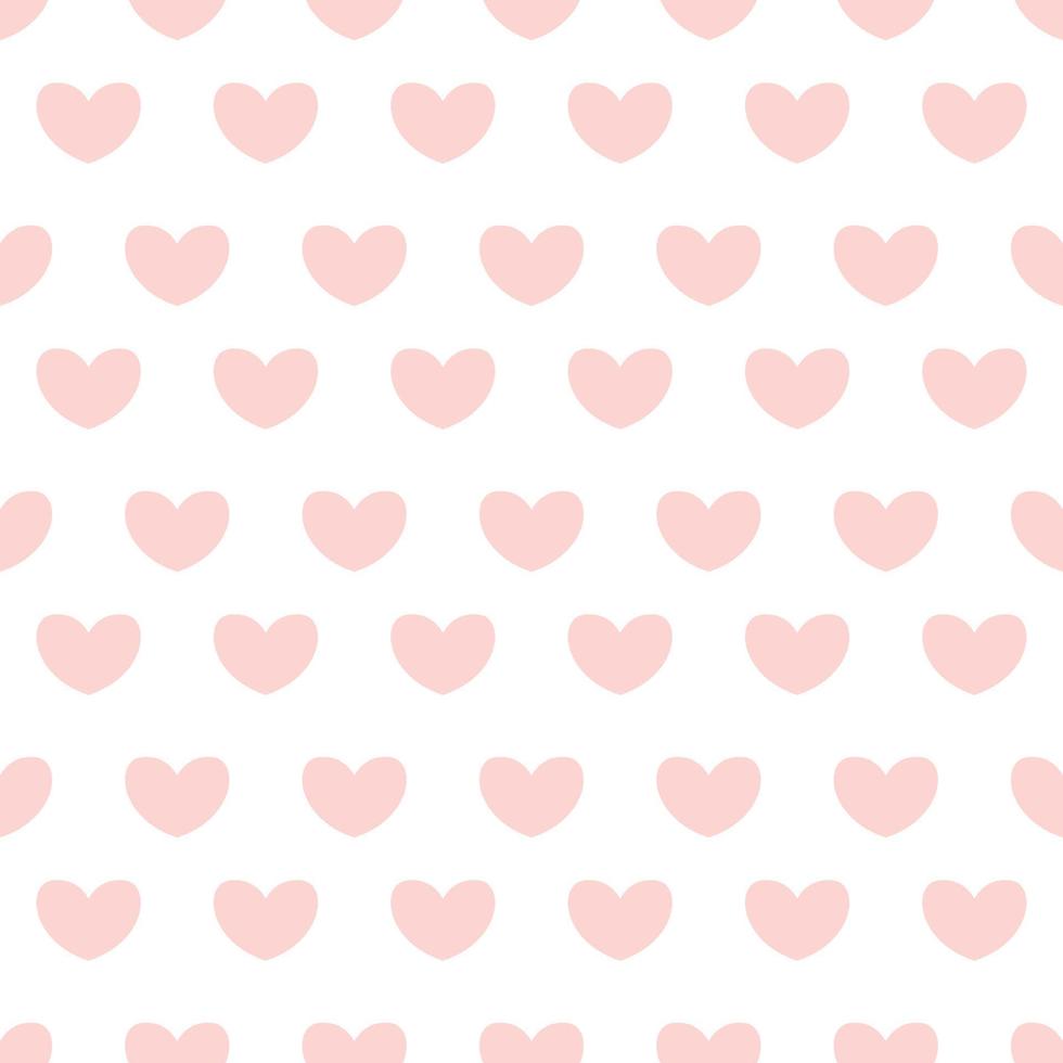 süß Muster mit Herzen, Rosa Herzen auf ein Weiß Hintergrund vektor