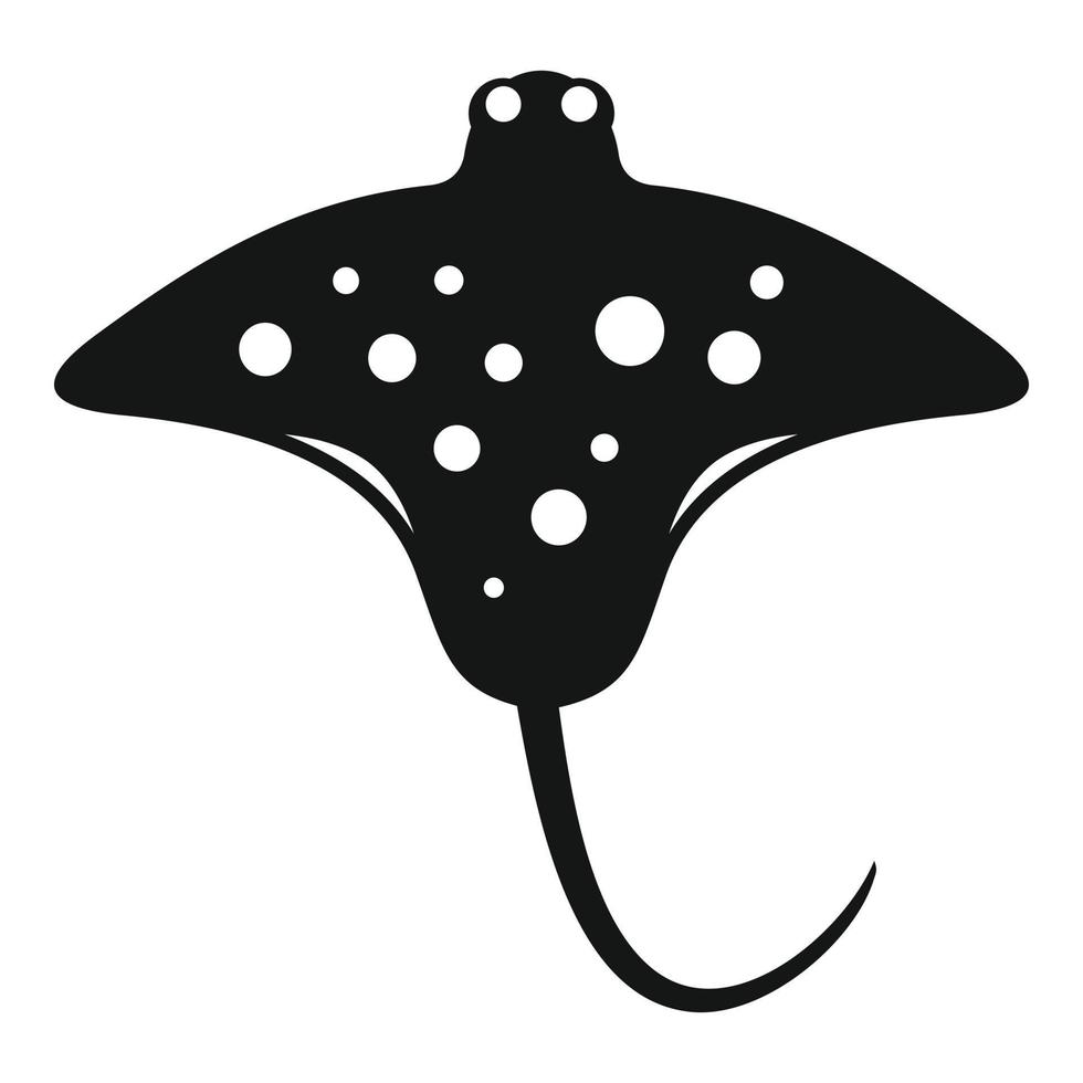 Natur Stachelrochen Symbol einfach Vektor. Tier Marine vektor