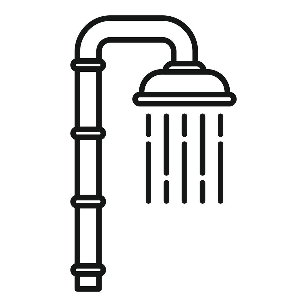 Dusche Deckel Symbol Gliederung Vektor. Wasser Park vektor