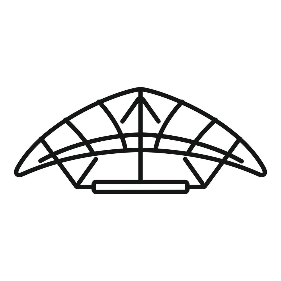 Brille hängen Segelflugzeug Symbol Gliederung Vektor. Abs Luft vektor