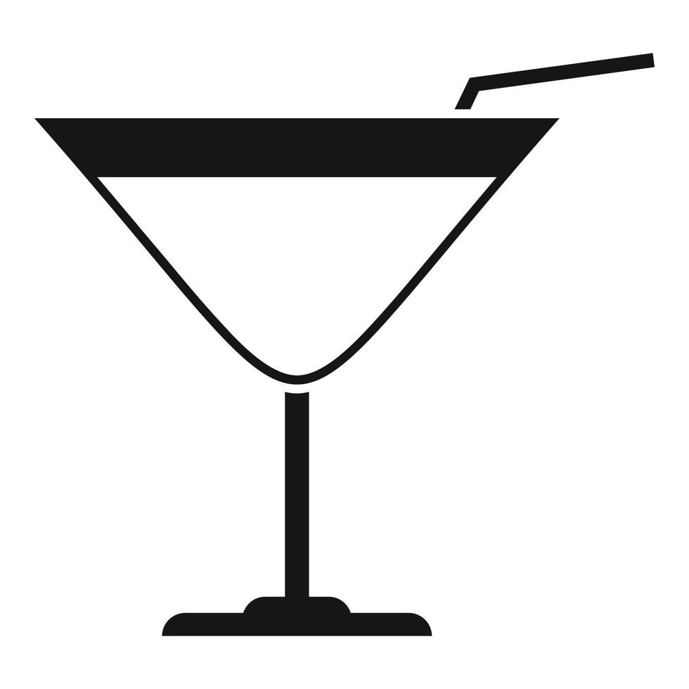 Wasser Park Cocktail Symbol einfach Vektor. aqua Schwimmbad vektor