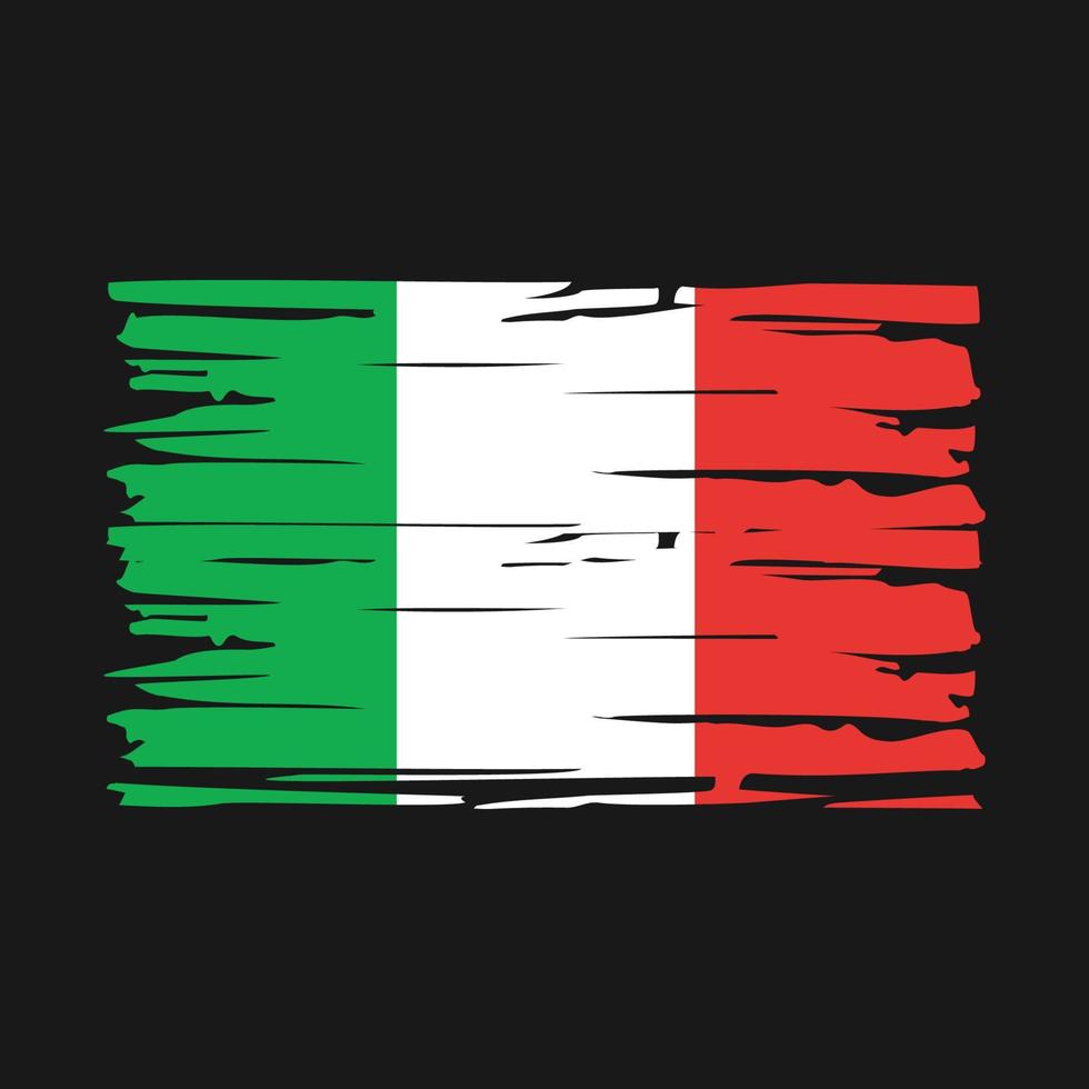 italien flagge bürste vektor