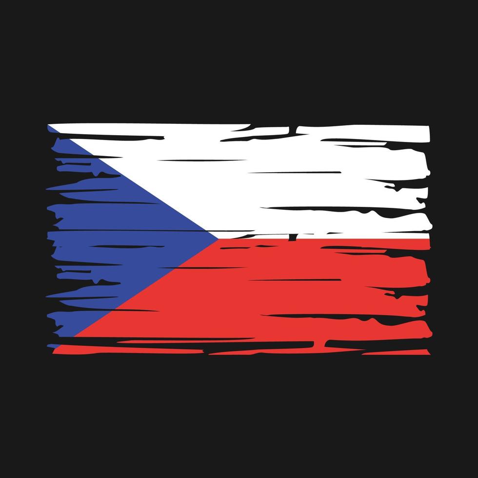 tjeck flagga borsta vektor