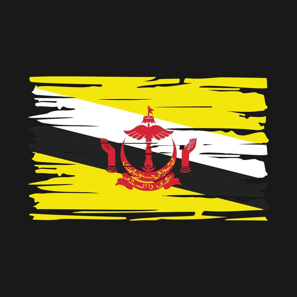 brunei flagga borste vektor