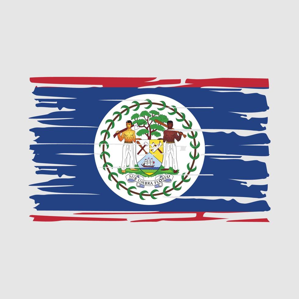 belize flagge bürste vektor