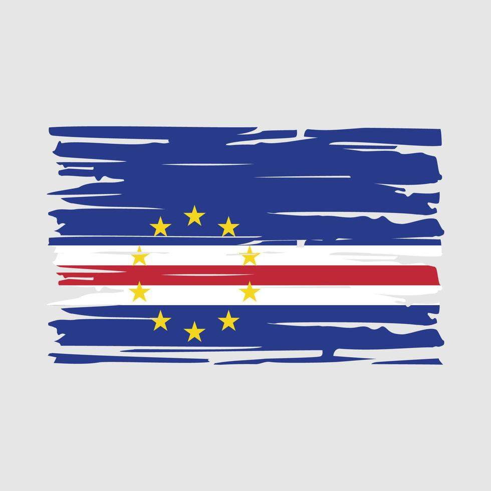 Kap Verde flagga borste vektor