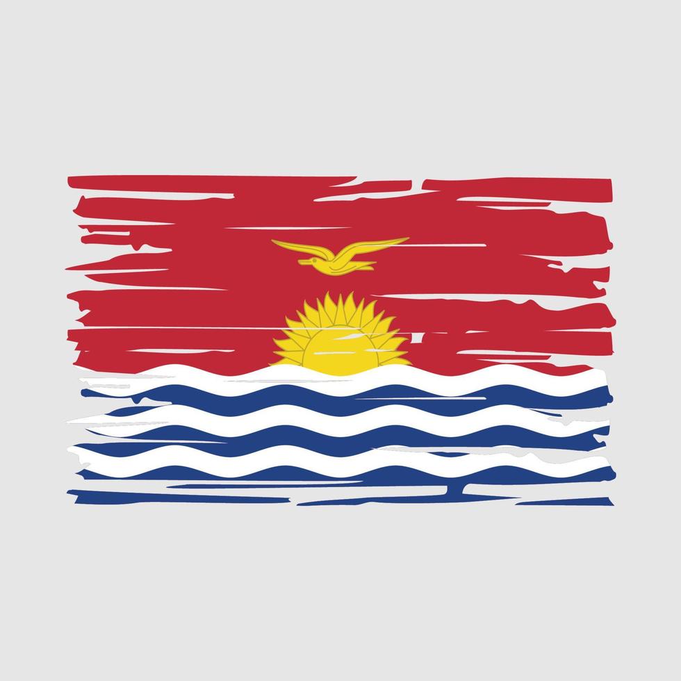 kiribati flagga borste vektor