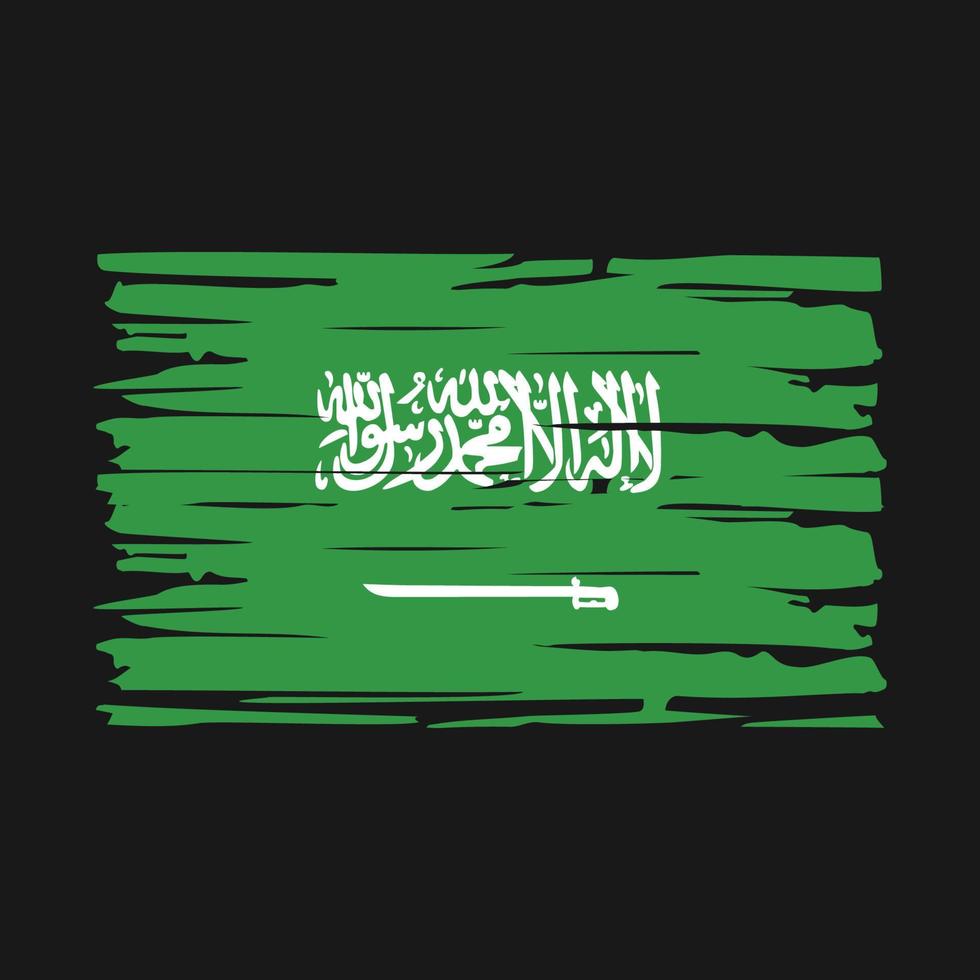 saudi-arabien flagge bürste vektor